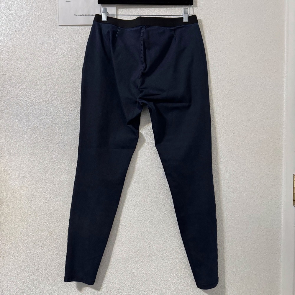 Eileen Fisher Pull On Pants Womens M Navy Blue Skinny Stretch Jegging Minimalist - Picture 3 of 5